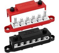 BB275-T6M8-C-RB 275A Busbar Terminal Block Bus Bar 12V Power Distribution 6 X M8 Car Distributor 1Pcs