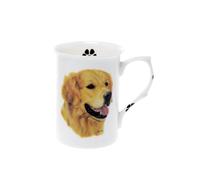 (BB29) SINGLE BONE CHINA BEAKER/ MUG/CUP Golden Retriever dog KIRSTY JAYNE CHINA