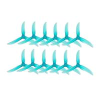 BB39 Reinforced 5 Inch Propellers 3-Blade Props High Temperature Resistance For 2207 Class Brushless Motor Professional Freestyle Drone Propulsion Components 6 Pairs(Clear Blue -6Pairs)