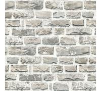 BB51122-Bricks and More Stonewall Effect Silver Grey Galerie Wallpaper