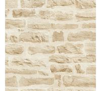 BB51128-Bricks and More Brick Effect Beige Galerie Wallpaper
