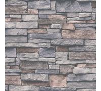 BB51132-Bricks and More Stone Effect Brickwork Silver Grey Galerie Wallpaper
