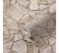 BB51143-Bricks and More Stonewall Brick Effect Beige Galerie Wallpaper