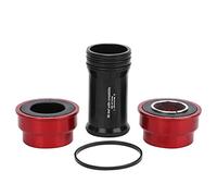 BB91 BB92 Integrated Hollow Chain Wheel Bottom Bracket, Bicycle Bottom Bracket with Ceramic Bearings, 24mm Inner Diameter for Mountain and Road Bikes, CNC 6061 Aluminium with (Ceramic bottom