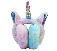 BBABBT Girls Earmuffs Unicorn Ear Muffs in Colorful Plush Design, Colorful Unicorn Earmuffs for Women Kids Girls Winter Ear Warmers