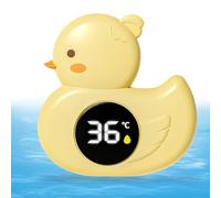 bBaby Water Temperature Gauge - Waterproof Toy, Crab Duck Shape Digital LED Floating Indicator, Color Change Smart Sensor Light | Bathtub Safety Monitor Gadget for Girls Boys Toddlerrr