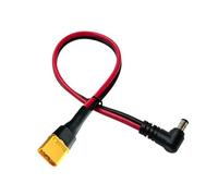 Bbajszx 14AWG Battery Connector Power Adapter Cable, 30 Cm Copper PVC Wire with Side-Entry Round Plug for Portable Energy Projects
