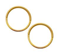 Bbajszx 2pcs Simulated Rattan Round Handle Replacement Crocheted Purse Accesory for Crafting and Weaving Enthusiasts Holiday Gift Craft Handle