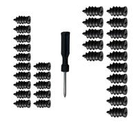 Bbajszx 30Pcs Rubber Nails with Screwdriver for Fast Car Motorcycle Flat Tire Fix on the Go Vacuum Repair Set Car Puncture Repair