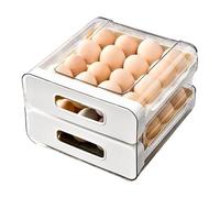 Bbajszx 32 Eggs Stackable Holder Tray for Refrigerator with Drawer Eggs Holder for Fridge
