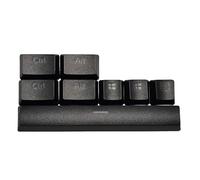 Bbajszx ABS Backlit 8Key Shining Through Keycap Bottom Row Special Keys for Keyboard Black White ABS Backlit Keycaps Shining Through Blacklit