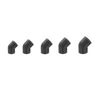 Bbajszx Aquarium Return Bend Fittings for Plumbing Projects, 45 Degree Hard Tube Corner Bundle, Multi Size Five Piece Assortment, Black, Compact Routing Fish Aquarium Return Bend Sump Outlet Plumbing