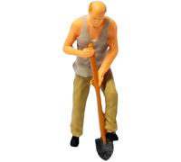 Bbajszx Artistic 1: 64 Miniature Road Construction Model with Workers Digging Treasure Strong Resin Component for Desk Decoration Rosin Miniature Collectibles