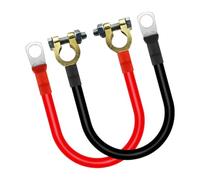 Bbajszx Automotive Battery Hookup Wire Pair, 50 Cm Cable with Terminal Lug and Clamp End for 12V / 24V Wiring Repair, Routing Jobs, and Workshop Use Routing Work