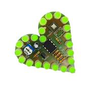 Bbajszx Beginner Friendly Heart Shaped Analog Circuit Practice Set Adjustable Breathing LED Effect for Electronic Learning LED Lamp Electronic Practice Board Production
