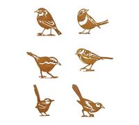 Bbajszx Bird Stakes Metal Garden Decor Set with Ground Insert Figures for Yard Borders Patio Corners and Bed Edging Weathered Iron Bird Stakes Yard Decor Flower Bed Accents