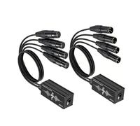 Bbajszx Braided Cable Extender Pair for Four Channel Cabling Control with Aluminum Enclosures, Passive Layout, Stage Work