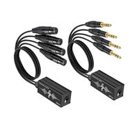 Bbajszx Braided Cable Extender Pair for Four Channel Cabling Control with Aluminum Enclosures, Passive Layout, Stage Work