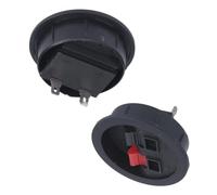 Bbajszx Cabinet Input Terminal Cup Round Plate with Color Coded Press Tabs Molded Shell 57 Mm Pair for Stage Connection Repair Tasks Connector Insert Recessed Cup Press Tab Wire Entry Terminal Box