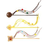 Bbajszx Cats Play Wand for Active Pet Activity and Bonding Cartoon Burger for Indoor Kittens Exercise for Felines Cats Interactive Teaser Wand