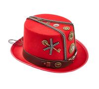 Bbajszx Classical Punk Rock Top Cap with Metal Gear and Zippered Decors Great for Halloween Party and Music Festival Dressingup Gear Hat
