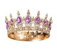 Bbajszx Classical Retro 8 Eye Princess Crowns Hair Accessory Lightweight and Stylish Wedding Headband for Special Occasions Retro Eight Eye Crowns