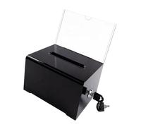 Bbajszx Clear Acrylic Lockable Suggestion Box for Secure Voting and Feedbacks Collection in Offices Schools and Community Event Portable Suggestion Box