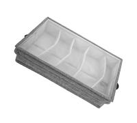 Bbajszx Clear-Top Kitchen Storage Container with Adjustable Compartments, Handles & Cardboard Base for Dining Essentials Silverware Box with Transparency Window