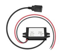 Bbajszx Compact Power Reducer Module for Vehicle Source Conversion, 25W Output, Hardwired Wiring, ABS Shell, Mounting Tabs