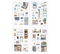 Bbajszx Decorative Sticker Scrapbooking Bullets Journals Stickers for Planner Journal Notebook Diys Laptops Decorative for Scrapbooking
