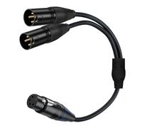 Bbajszx Durability XLR 4Pin to Double 3Pin Music Cable Splitter Cable for Professional Headphones and Monitor Systems Professional Link
