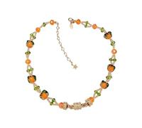 Bbajszx Glass Vegetable and Fruit Charm Featuring Elegant Rhinestones and Secure Clasp for and Women Lovely Food Shaped Clavicle Chain