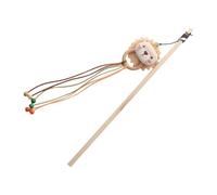 Bbajszx Interactive Cats Teaser Toy Wand with Tassels Cartoon Bear for Indoor Play Bear Tassels Teaser Cats Wand Stick Wooden Stick
