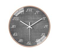 Bbajszx Math Wall Clock Round Timepiece with Equation Hour Markers and 24 Hour Cue for Study Room Home and Hallway Decor