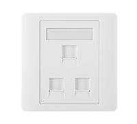 Bbajszx Multi Port RJ45 Wall Plugs Panel Supports Gigabit Data Transfer & Easy Cable Management Modern Styles Internet Outlet Cover Componentized Net Panel, F
