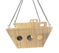 Bbajszx Multi Stage Hanging Wooden Cage Addition for Active Tiny Creatures Such As Gerbils and Hamsters Safe Small Pet Shelter