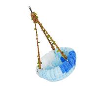 Bbajszx MultiPurpose Parrots Hammock Bed Plush Nest Habitats Place Hanging Bed with Detachable Design Easy Mounted for Bird Cage Bird Hammock