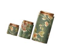 Bbajszx New Chinese Styles Flower Pattern Teas Holders Tinplate Portable Teas Container for Home Decors and Gift Give Floral Can