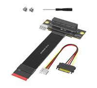 Bbajszx NVMe Adapter Ribbon Cable Assembly for Desktop Expansion, PCIe PCB Extension with Power Cable Included Inside