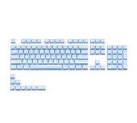 Bbajszx PBT Blend Translucent Keycap Bundle Side-Printed OEM Profile 113-Piece Coverage for Makeover Play Keyboard Customization Keycaps Side Print Translucent Jelly Keyset Oem Desk, Blue