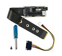 Bbajszx PCIe4.0 to M NVMe Cable Extension Adapter for 2230 2242 2260 2280 Chassis Vertical Mount Full Speed Data Transfer Cable