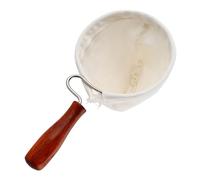 Bbajszx Premium Flannel Coffee Filter Bag with Wooden Handle Washable Cloth Tea Strainer for Rich Flavor Extractions Home Cafe Wooden Handle Flannel Coffee Filter