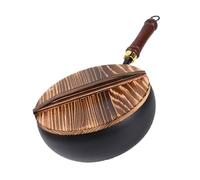 Bbajszx Professional 24cm Flat Bottom Cast Iron Skillets Quick Heating Design for Home Cooks and Family Meals Ergonomic Handle Kitchens Cookware