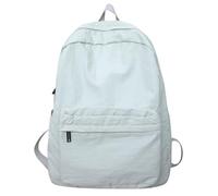 Bbajszx Retro Washed Pleated Texture School Bag Color Nylon Backpack for Study Essential for Teens Boys Girls Laptop Compartment Bag