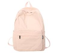 Bbajszx Retro Washed Pleated Texture School Bag Color Nylon Backpack for Study Essential for Teens Boys Girls Laptop Compartment Bag