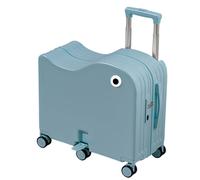 Bbajszx Ride-on Luggage Suitcase with Six-Wheel Rolling Base, Hard Shell Travel Case, Pull Handle, Airport Waiting Ride on Luggage Rolling Travel Suitcase Hard Shell Six Wheel Footrest Pull Handle