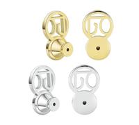 Bbajszx Set of 4 Secure Earring Backs Studs Oval Shape Locking Clutches Secure Locking Backing Earring Plugs for Delicate Ears Jewelry Accessories Copper