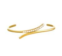 Bbajszx Stackable Retro Geometric Cuff Stainless Steel 18K Gold Coated Jewelry Simple Elegant Design Formal Casual Wear Accessory Minimalist Geometric