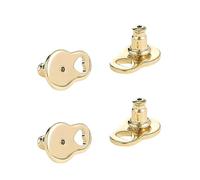 Bbajszx Sturdy Copper Earring Backs for Studs Secure Hold Comfortable Fit for Drooping Ear Relief 4 Pieces Heavy Earring Backings