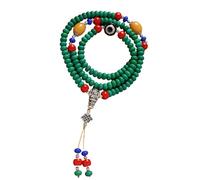Bbajszx Turquoise Gemstones Prayer Beads Necklace with 8mm Round Beads Unisex Stone Wristband Cultural Spiritual Gift Spiritual Jewelry
